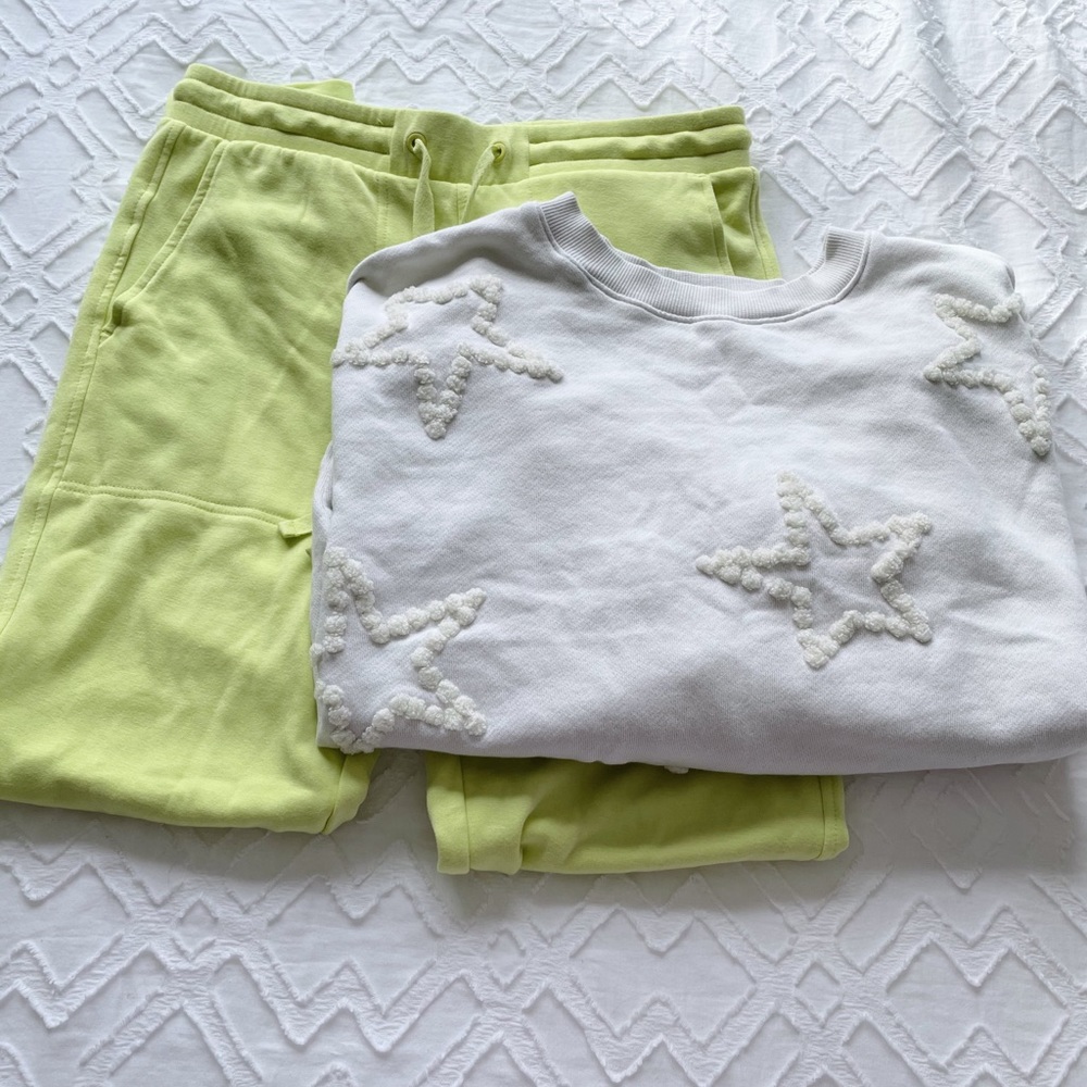 LOU & GREY NEON GREEN JOGGERS